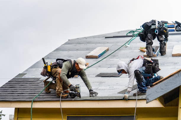 Professional Storm Damage Roof Repair technician working in Davenport, WA